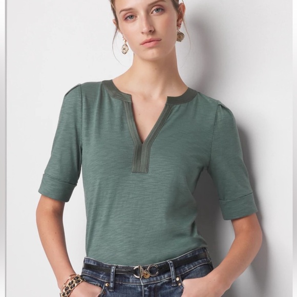 WHBM: Pleated Sleeve Tee - Picture 7 of 12